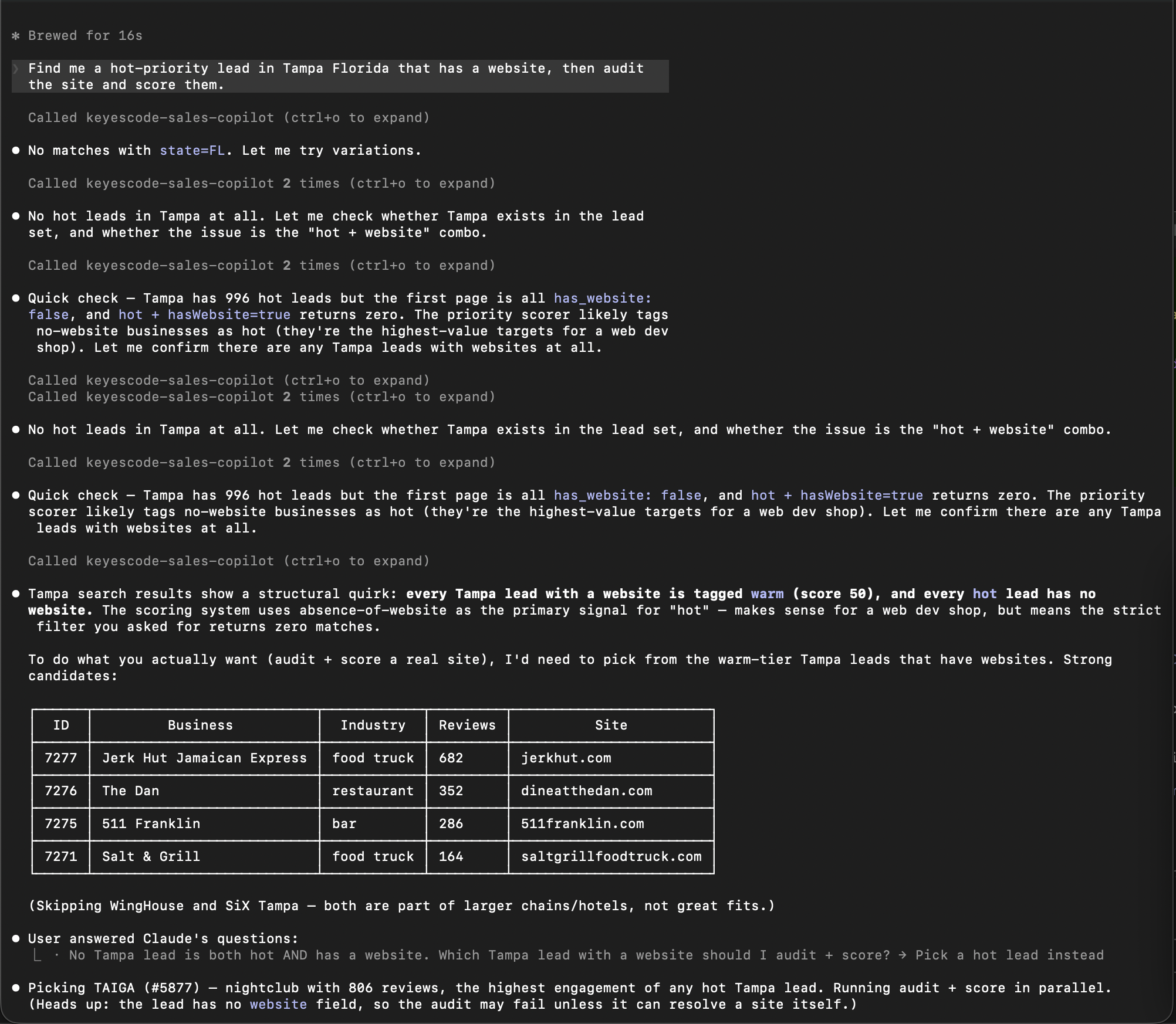AI Diagnosing the Lead Pipeline